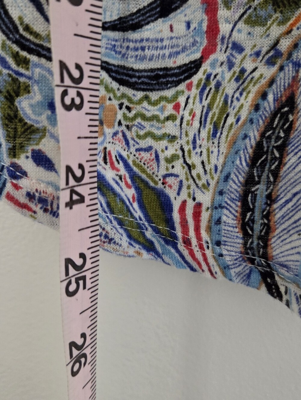 C&C California Linen Leaf-Print Short Sleeve Top XL - Picture 5 of 5